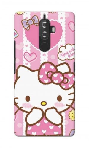 For Lenovo K8 Note Printed Mobile Case Back Cover Pouch (Hello Kitty Pink)