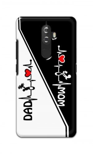For Lenovo K8 Plus Printed Mobile Case Back Cover Pouch (Mom Dad)