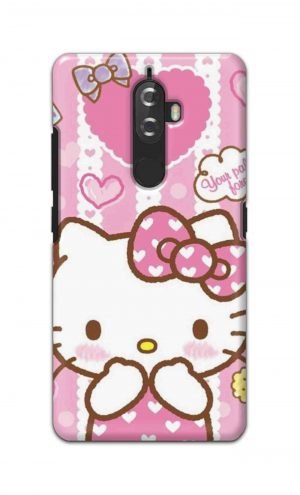 For Lenovo K8 Plus Printed Mobile Case Back Cover Pouch (Hello Kitty Pink)