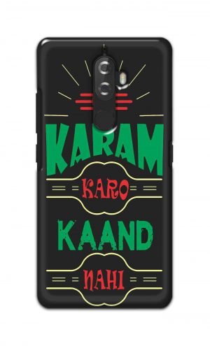 For Lenovo K8 Plus Printed Mobile Case Back Cover Pouch (Karam Karo Kaand Nahi)