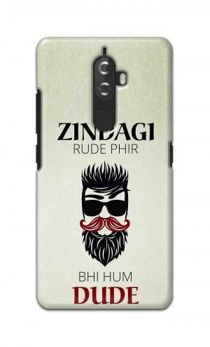 For Lenovo K8 Plus Printed Mobile Case Back Cover Pouch (Jindagi Rude Fir Bhi Hum Dude)