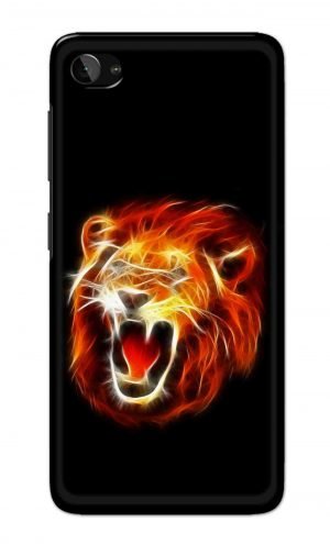 For Lenovo Zuk Z2 Printed Mobile Case Back Cover Pouch (Lion Fire)