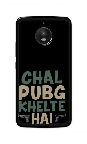 For Motorola Moto E4 Plus Printed Mobile Case Back Cover Pouch (Pubg Khelte Hain)