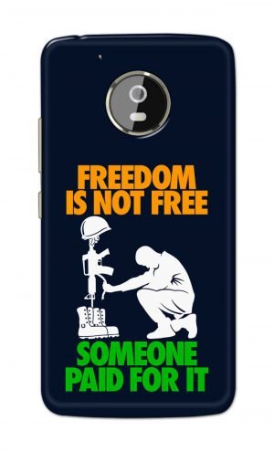 For Motorola Moto G5 plus Printed Mobile Case Back Cover Pouch (Freedom Is Not Free)