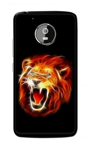 For Motorola Moto G5 plus Printed Mobile Case Back Cover Pouch (Lion Fire)