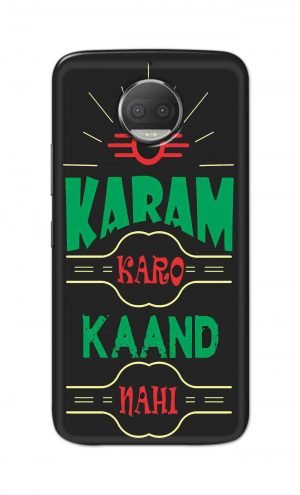 For Motorola Moto G5s Plus Printed Mobile Case Back Cover Pouch (Karam Karo Kaand Nahi)