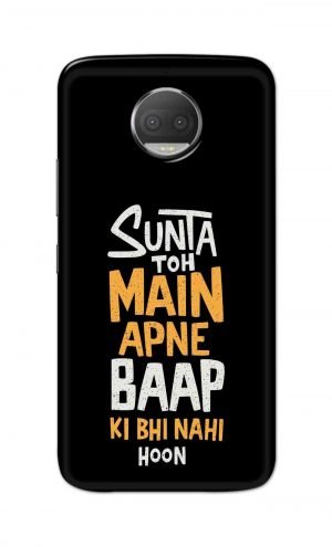 For Motorola Moto G5s Plus Printed Mobile Case Back Cover Pouch (Sunta Toh Main Apni Baap Ki Bhi Nahi Hoon)