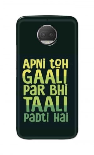 For Motorola Moto G5s Plus Printed Mobile Case Back Cover Pouch (Apni To Gaali Par Bhi)