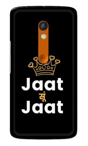 For Motorola Moto X Play Printed Mobile Case Back Cover Pouch (Jaat Su Jaat)