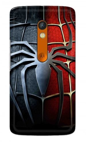 For Motorola Moto X Play Printed Mobile Case Back Cover Pouch (Spider)