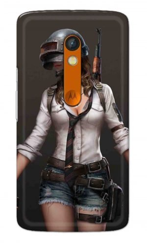 For Motorola Moto X Play Printed Mobile Case Back Cover Pouch (Pubg Girl)