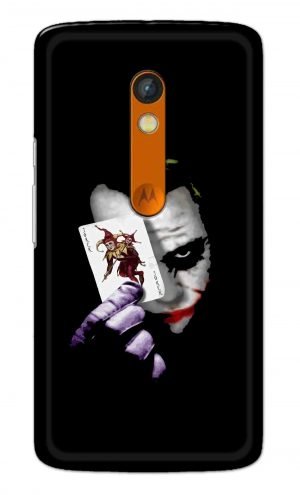 For Motorola Moto X Play Printed Mobile Case Back Cover Pouch (Joker Card In Hand)