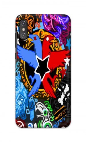 For Motorola One Power Printed Mobile Case Back Cover Pouch (Colorful Eagle)