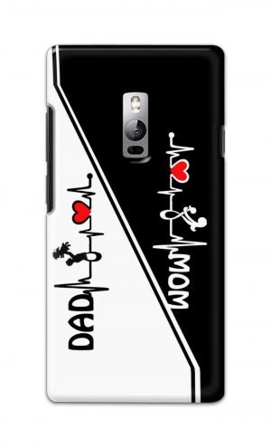 For OnePlus Two Printed Mobile Case Back Cover Pouch (Mom Dad)