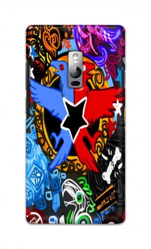 For OnePlus Two Printed Mobile Case Back Cover Pouch (Colorful Eagle)