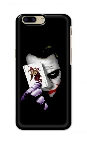 For OnePlus 5 Printed Mobile Case Back Cover Pouch (Joker Card In Hand)