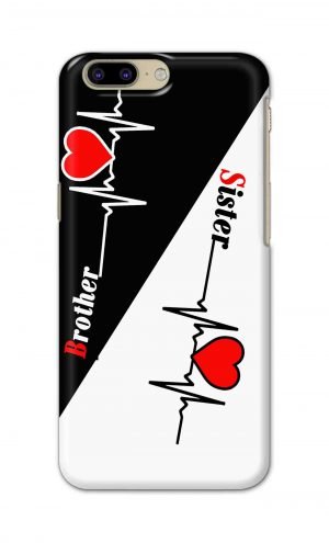 For OnePlus 5 Printed Mobile Case Back Cover Pouch (Brother Sister)