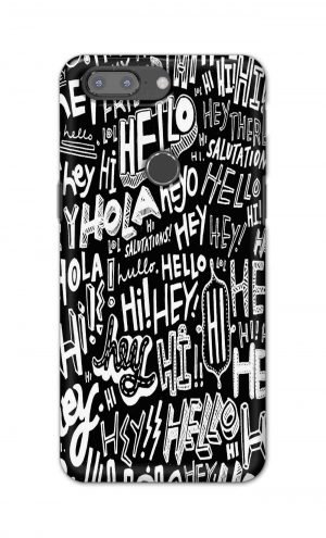 For OnePlus 5t Printed Mobile Case Back Cover Pouch (Black And White Graffiti)