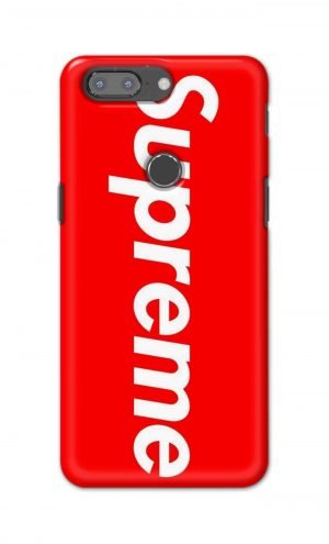 For OnePlus 5t Printed Mobile Case Back Cover Pouch (Supreme Red)