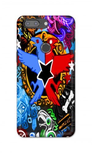 For OnePlus 5t Printed Mobile Case Back Cover Pouch (Colorful Eagle)