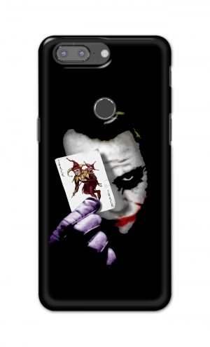 For OnePlus 5t Printed Mobile Case Back Cover Pouch (Joker Card In Hand)