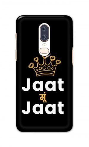 For OnePlus Six Printed Mobile Case Back Cover Pouch (Jaat Su Jaat)