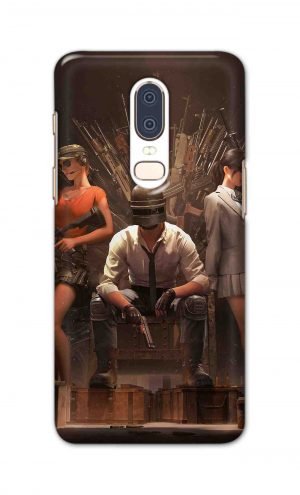 For OnePlus Six Printed Mobile Case Back Cover Pouch (Pubg Sitting)
