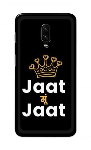 For OnePlus 6t Printed Mobile Case Back Cover Pouch (Jaat Su Jaat)