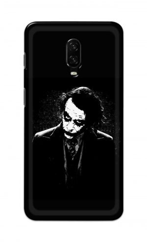 For OnePlus 6t Printed Mobile Case Back Cover Pouch (Joker Black And White)