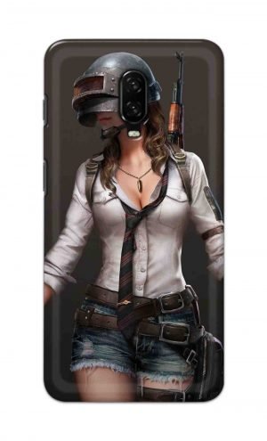 For OnePlus 6t Printed Mobile Case Back Cover Pouch (Pubg Girl)