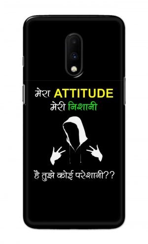 For OnePlus 7 Printed Mobile Case Back Cover Pouch (Mera Attitude Meri Nishani)