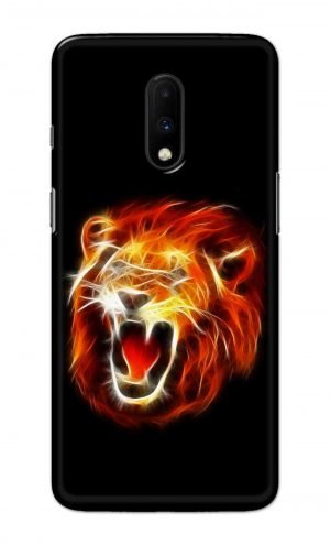 For OnePlus 7 Printed Mobile Case Back Cover Pouch (Lion Fire)