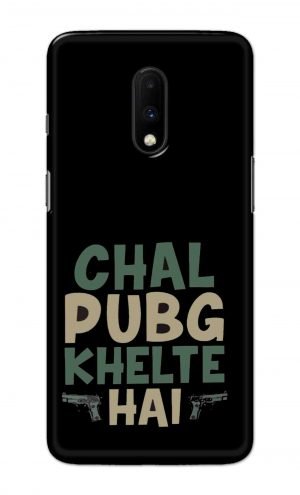 For OnePlus 7 Printed Mobile Case Back Cover Pouch (Pubg Khelte Hain)