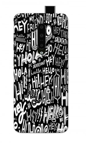 For OnePlus 7 Pro Printed Mobile Case Back Cover Pouch (Black And White Graffiti)