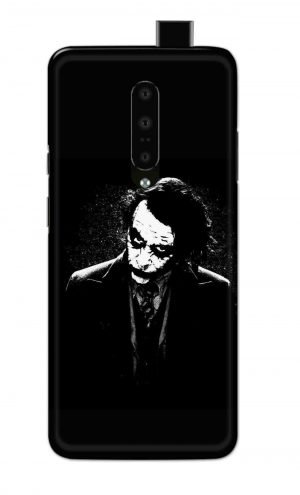For OnePlus 7 Pro Printed Mobile Case Back Cover Pouch (Joker Black And White)