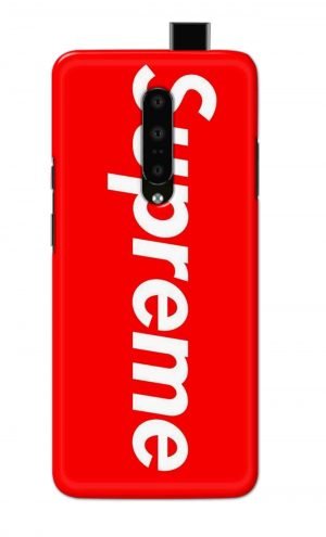 For OnePlus 7 Pro Printed Mobile Case Back Cover Pouch (Supreme Red)