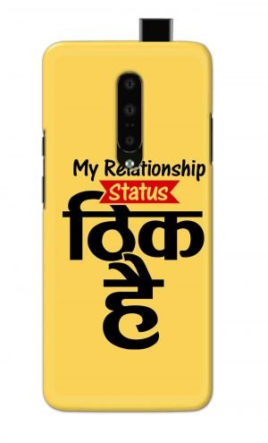For OnePlus 7 Pro Printed Mobile Case Back Cover Pouch (My Relationship Status)