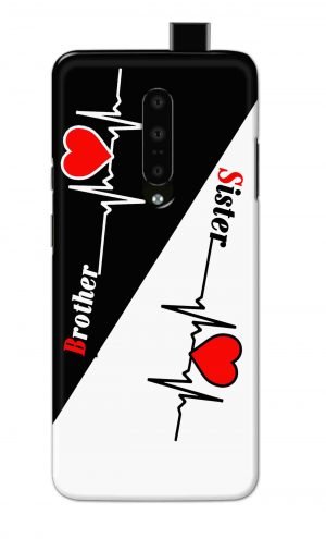 For OnePlus 7 Pro Printed Mobile Case Back Cover Pouch (Brother Sister)