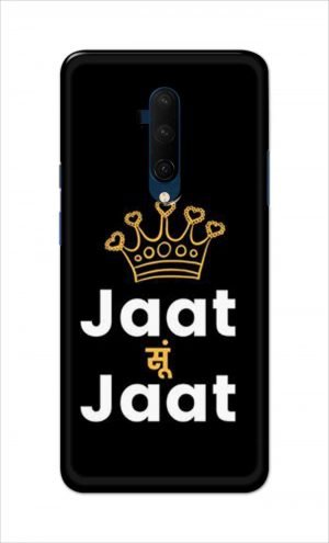 For OnePlus 7t Pro Printed Mobile Case Back Cover Pouch (Jaat Su Jaat)