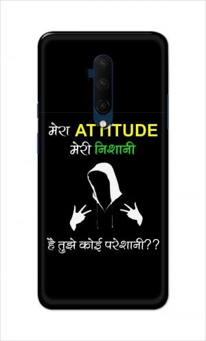 For OnePlus 7t Pro Printed Mobile Case Back Cover Pouch (Mera Attitude Meri Nishani)