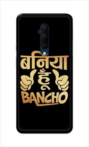 For OnePlus 7t Pro Printed Mobile Case Back Cover Pouch (Baniya Hoon)