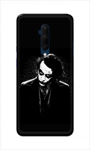 For OnePlus 7t Pro Printed Mobile Case Back Cover Pouch (Joker Black And White)