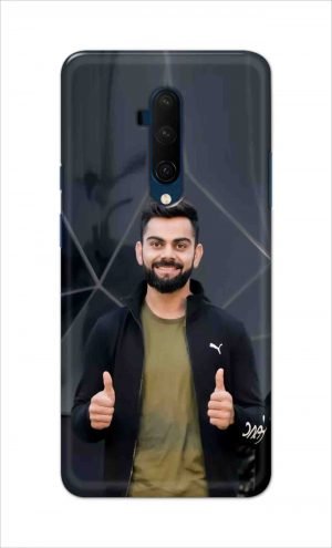 For OnePlus 7t Pro Printed Mobile Case Back Cover Pouch (Virat Kohli)