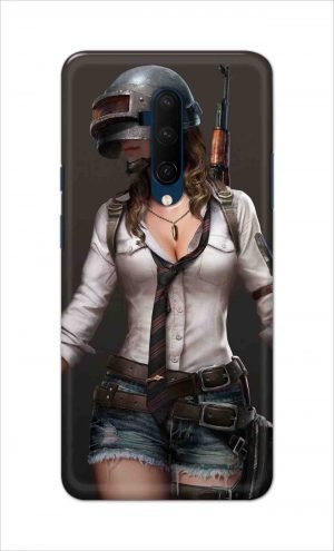 For OnePlus 7t Pro Printed Mobile Case Back Cover Pouch (Pubg Girl)