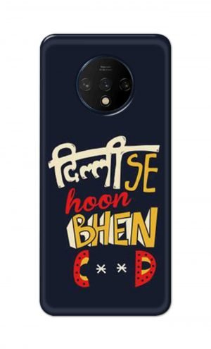 For OnePlus 7t Printed Mobile Case Back Cover Pouch (Dilli Se Hoon)