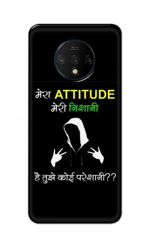 For OnePlus 7t Printed Mobile Case Back Cover Pouch (Mera Attitude Meri Nishani)