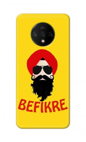 For OnePlus 7t Printed Mobile Case Back Cover Pouch (Sardar Ji Befikre)
