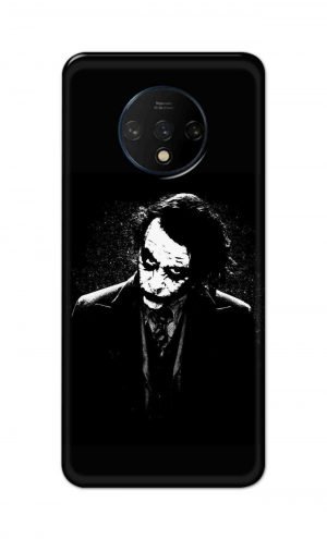 For OnePlus 7t Printed Mobile Case Back Cover Pouch (Joker Black And White)