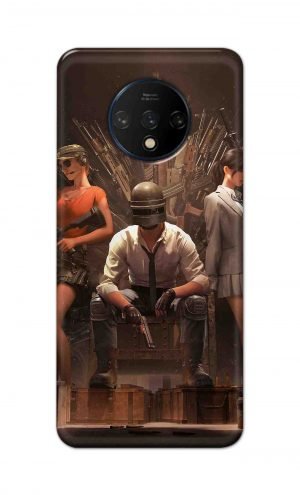For OnePlus 7t Printed Mobile Case Back Cover Pouch (Pubg Sitting)
