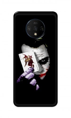 For OnePlus 7t Printed Mobile Case Back Cover Pouch (Joker Card In Hand)